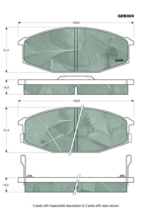 Brake pad set NISSAN LAUREL 3