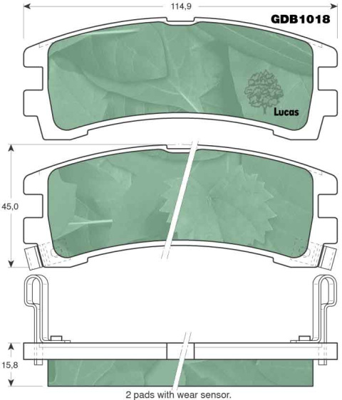 Komplet klocków hamulcowych NISSAN TERRANO 3.0