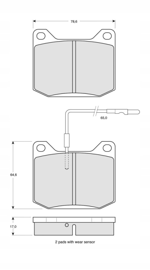 Brake pad set PEUGEOT 505