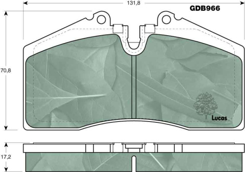 Komplet klocków hamulcowych PORSCHE 928,944