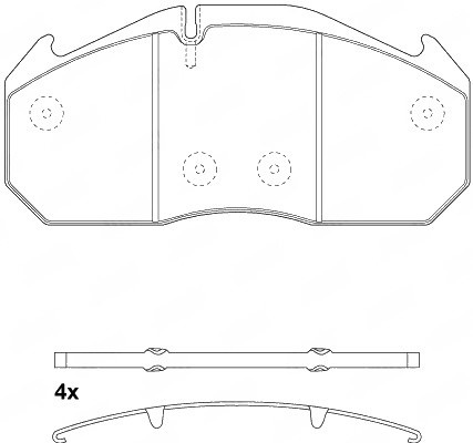 Komplet klocków hamulcowych RENAULT MAGNUM