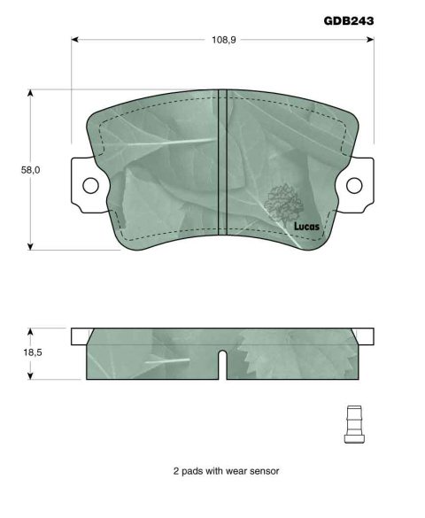 Komplet klocków hamulcowych RENAULT TRAFIC