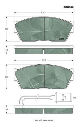 Komplet klocków hamulcowych ROVER 213,216 84-