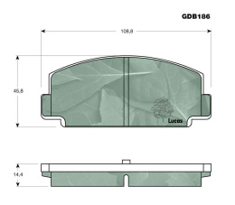 Brake pad set SUBARU 1.2,1.4,1.6 72-