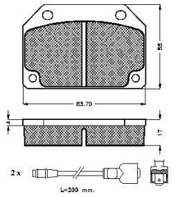 Brake pad set