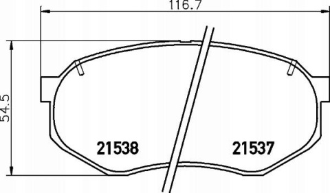 Komplet klocków hamulcowych TOYOTA 1.8- Komplet klocków hamulcowych TOYOTA 1.8-