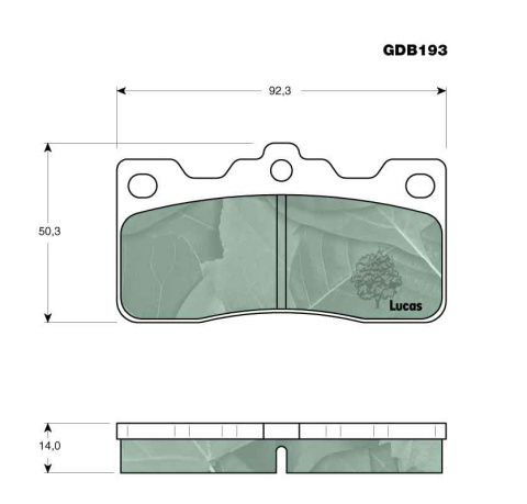 Brake pad set TOYOTA 2.0,2.8 88-84