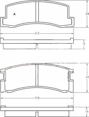 Brake pad set TOYOTA CELICA