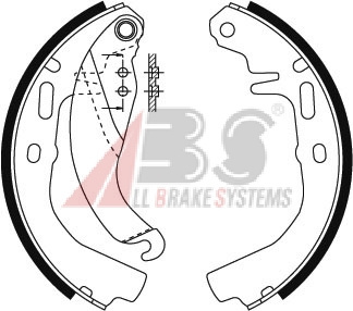 Komplet szczęk hamulcowych Opel Vauxhall KADETT D ASCONA C 79-87