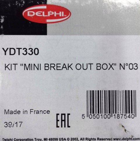 Delphi YDT330 Zestaw adapterów Delphi YDT330 Zestaw adapterów
