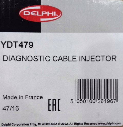 Delphi YDT479 Zestaw adapterów Delphi YDT479 Zestaw adapterów