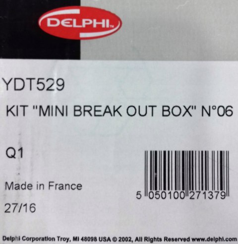 Delphi YDT529 Zestaw adapterów Delphi YDT529 Zestaw adapterów