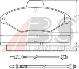 Komplet klocków hamulcowych Citroen Xantia 1.6i 2.0TD (V) 93-