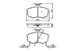 Brake Pad Set FIAT,LANCIA