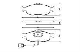 Komplet klocków hamulcowych FORD COSWORTH