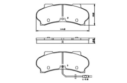 Brake Pad Set PEUGEOT J9