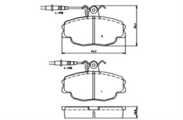 Komplet klocków hamulcowych CITROEN ZX 1.6