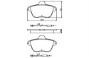 Komplet klocków hamulcowych PEUGEOT 605