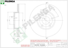 Tarcza hamulcowa PILENGA 5861 Audi 100 A4 A6