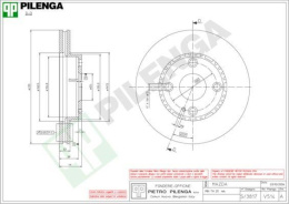 Tarcza hamulcowa PILENGA V514 MAZDA 323