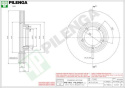 Tarcza hamulcowa PILENGA V251 FORD TRANSIT do 2000r. wentyl. 254mm