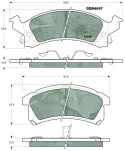 Brake pad set BUICK,CHEVROLET,PONTIAC