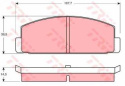 Brake pad set MAZDA RX7 1.1 83-85