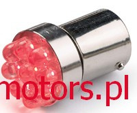 Żarówka 9 LED 12V BAY15S kolor czerwony Żarówka 9 LED 12V BAY15S kolor czerwony