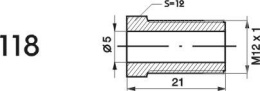 Końcówka przewodu hamulcowego M12 x 1 x 5 x 21 mm