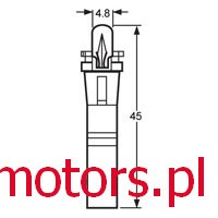 Żarówka B8.5 S/40 12V 1.2W czarna