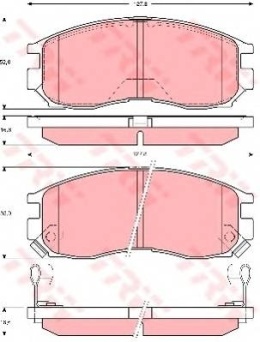 Brake blocks front Mitsubishi COLT ECLIPSE GALANT Space