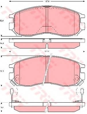 Brake blocks front Mitsubishi COLT ECLIPSE GALANT Space