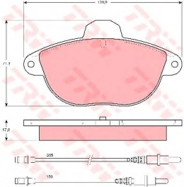 Brake blocks front CITROEN XANTIA X1 X2 2.0T