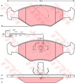 Front brake pads FIAT SIENA 98- LANCIA DEDRA (835)
