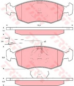 Brake blocks front FIAT PALIO WEEKEND