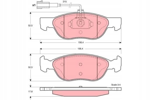 Klocki hamulcowe przód ALFA ROMEO 145 146 1,9JTD