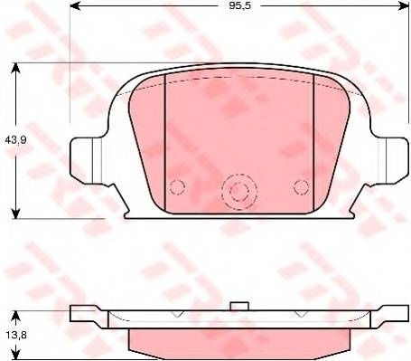 Brake pads rear OPEL CORSA C 1.4 1.8 00-