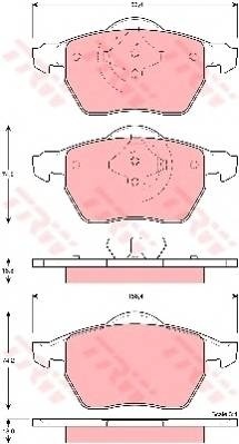 Brake blocks front Volvo C70 I V70 I