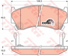 Brake blocks front NISSAN ALMERA 95-99
