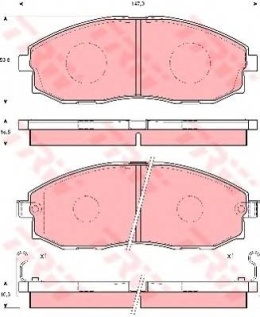 Brake blocks front HYUNDAI STAREX 97r.-