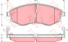 Klocki hamulcowe przód HYUNDAI SONATA 96-98
