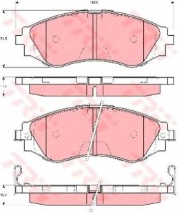 Brake blocks front DAEWOO NUBIR LEGANZA
