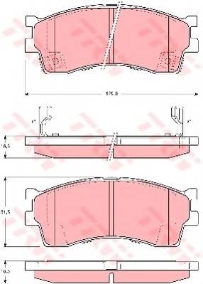 Brake blocks front KIA CLARUS 96-, KIA RIO, CARENS 00-