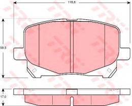 Brake blocks front TOYOTA PREVIA 00-03r.