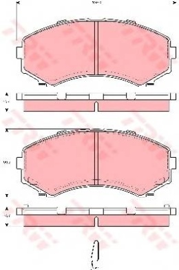 Brake blocks front MAZDA E2000 E2200 SR1 SR2