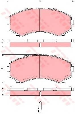 Brake blocks front MAZDA E2000 E2200 SR1 SR2