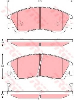 Brake blocks front HYUNDAI TERRACAN (HP)