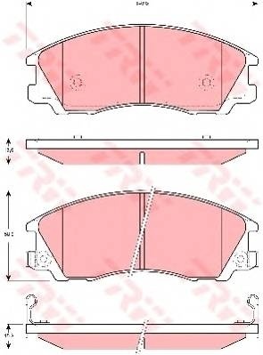 Brake blocks front HYUNDAI TERRACAN (HP)