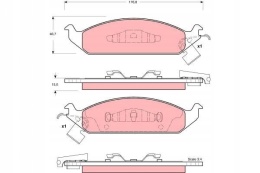 Brake blocks front CHRYSLER STRATEG 95-01
