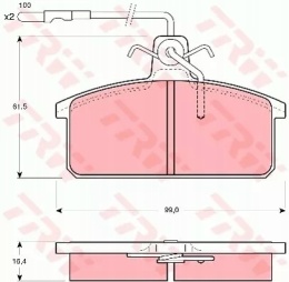Brake pads seat ibiza I
